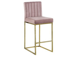MADRID Cocktail Chair - Gold - Pale Pink Velvet