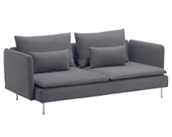 AMALFI Triple Seater Couch - Light grey - Available April 2022